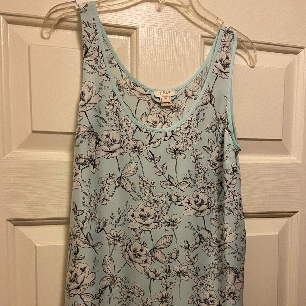 J. Crew Teal Floral Pajamas in XXS
